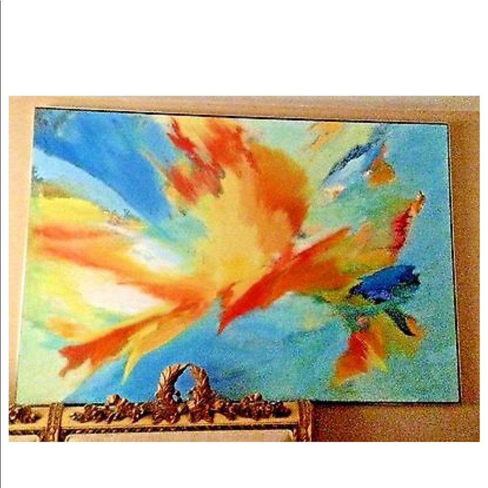 Mid Century Modern Large Oil Painting 1960’s - Picture 12 of 12